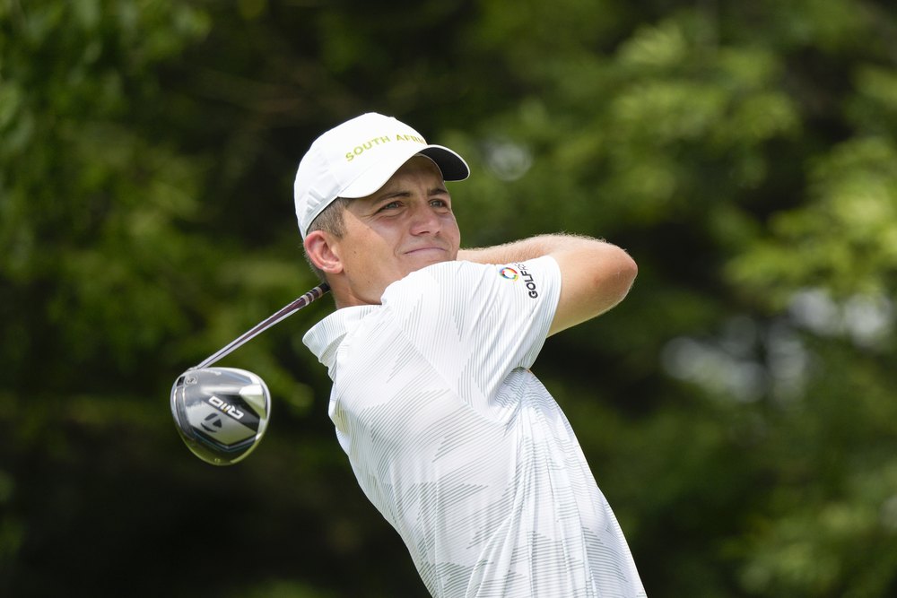 Christiaan Maas tees off